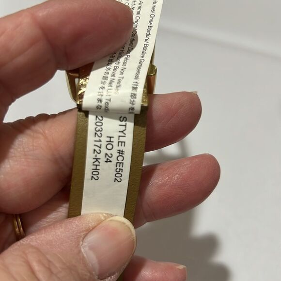 J. Crew ce502 Crackled metallic leather belt with gold hardware size xs - Picture 9 of 10